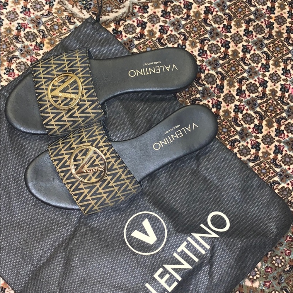 Valentino slides mint condition, size 36
